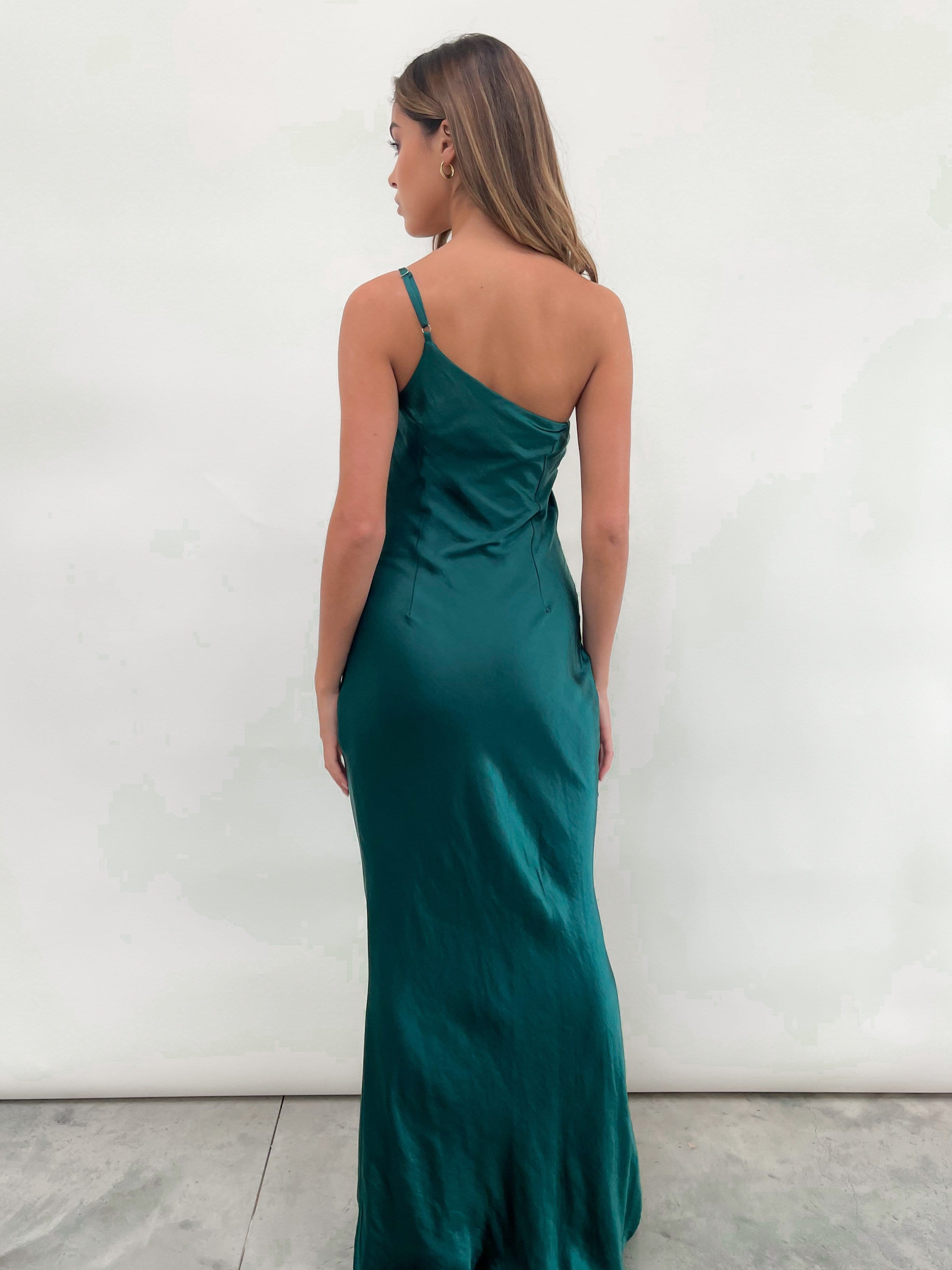 Amelia Maxi Dress - Matte Emerald Green