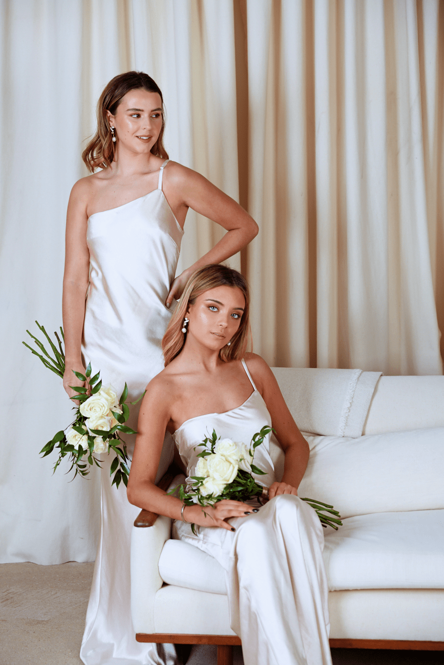 BRIDESMAIDS Amelia Maxi Dress - Matte Oyster, Dress - Pretty Lavish (4475059241053)