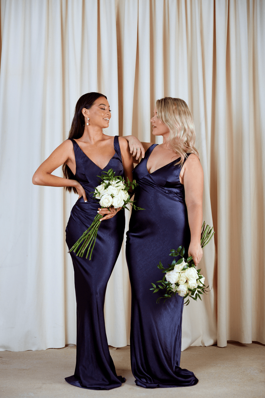 Midnight blue bridesmaid dresses uk outlet