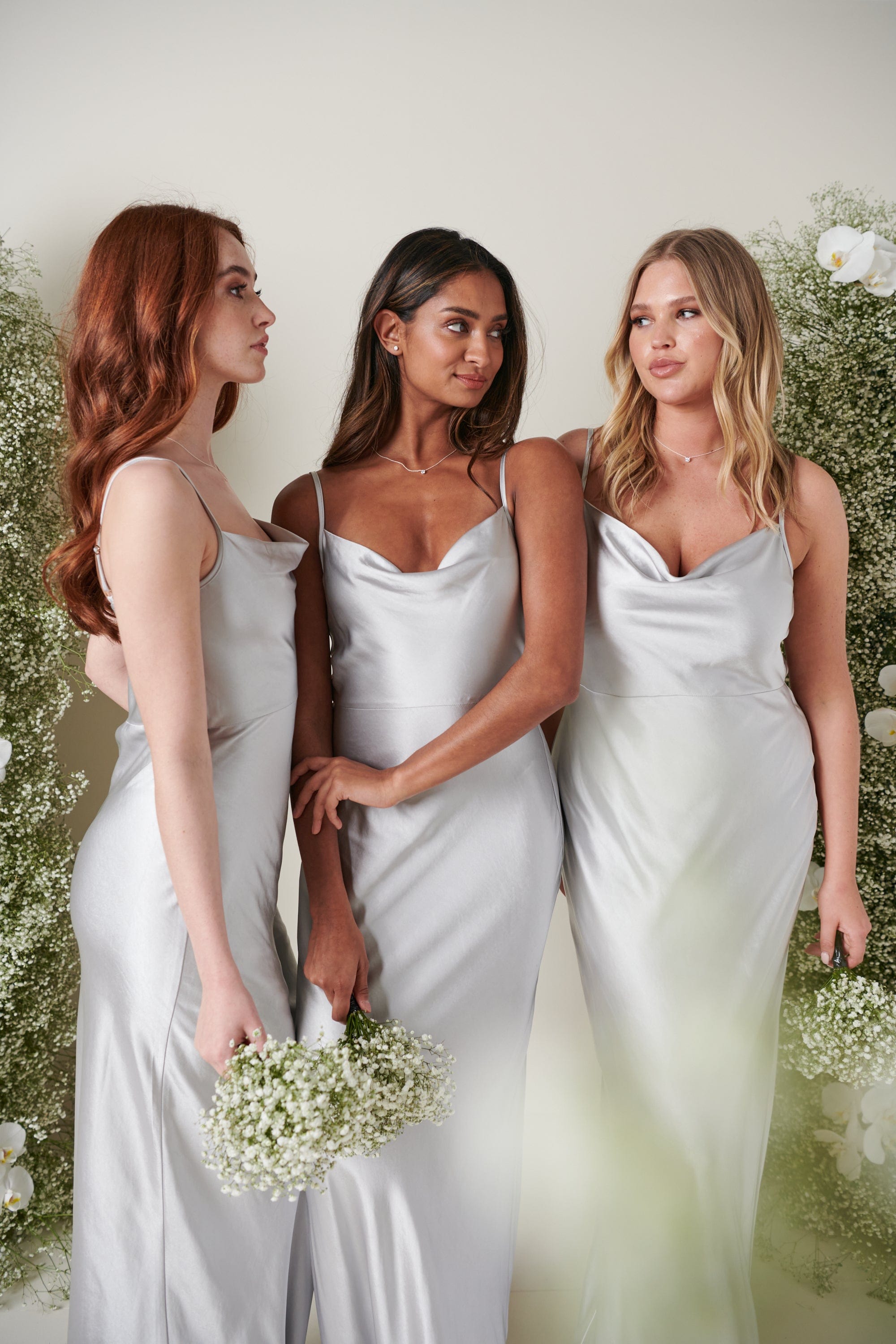 Keisha Maxi Bridesmaid Dress - Matte Silver
