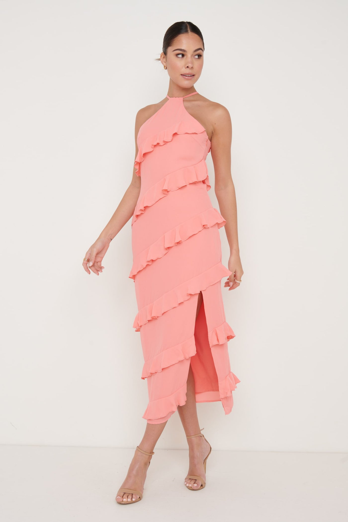 katy-ruffle-midaxi-dress-coral-pretty-lavish