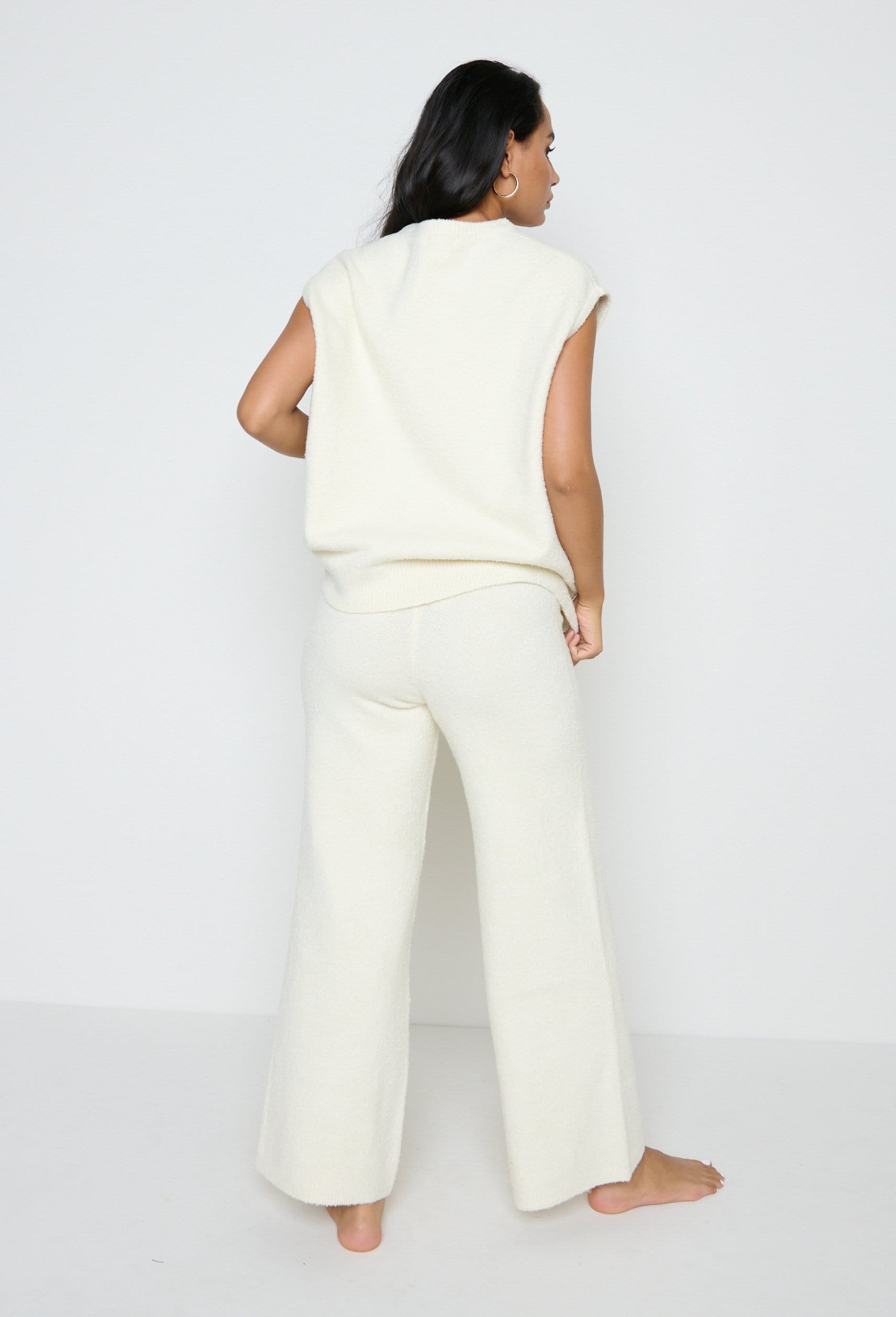Millie Knit Trousers - Cream