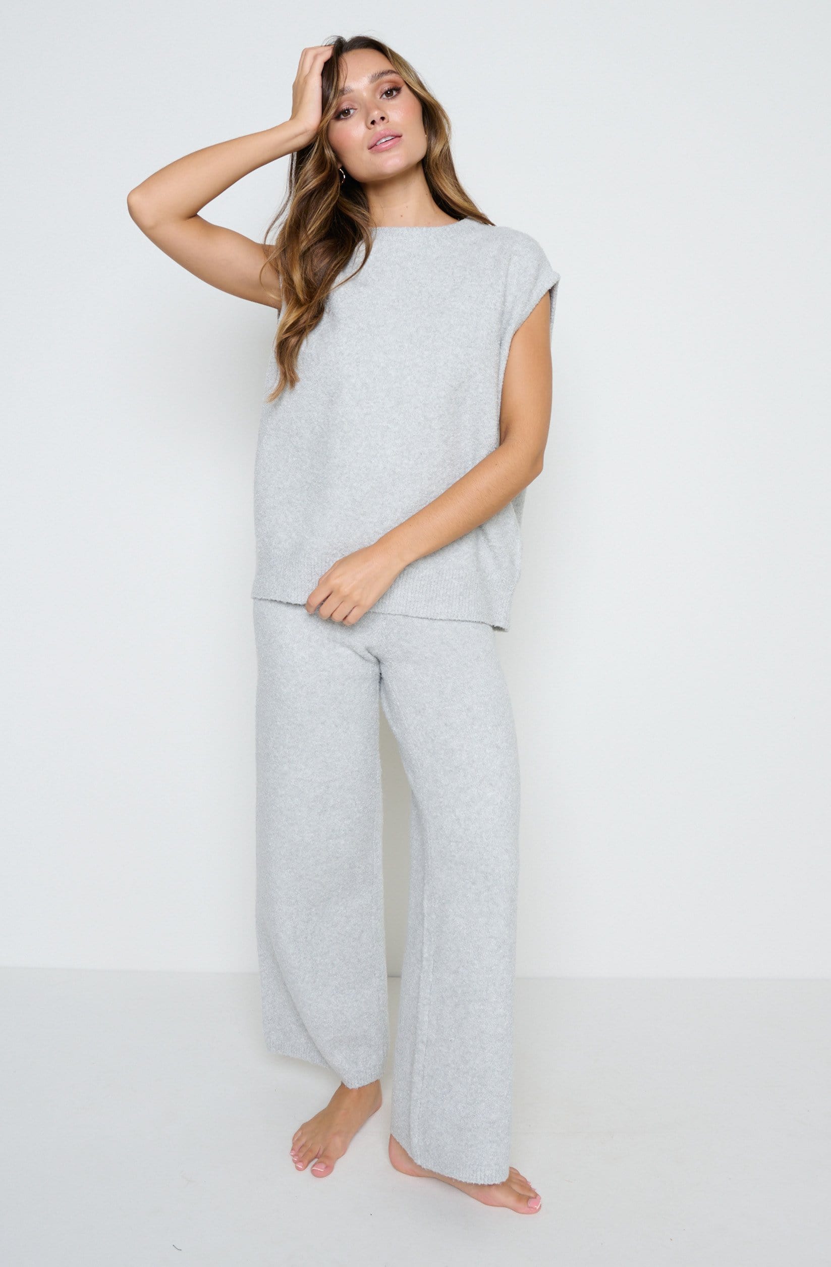 Millie Knit Trousers - Grey