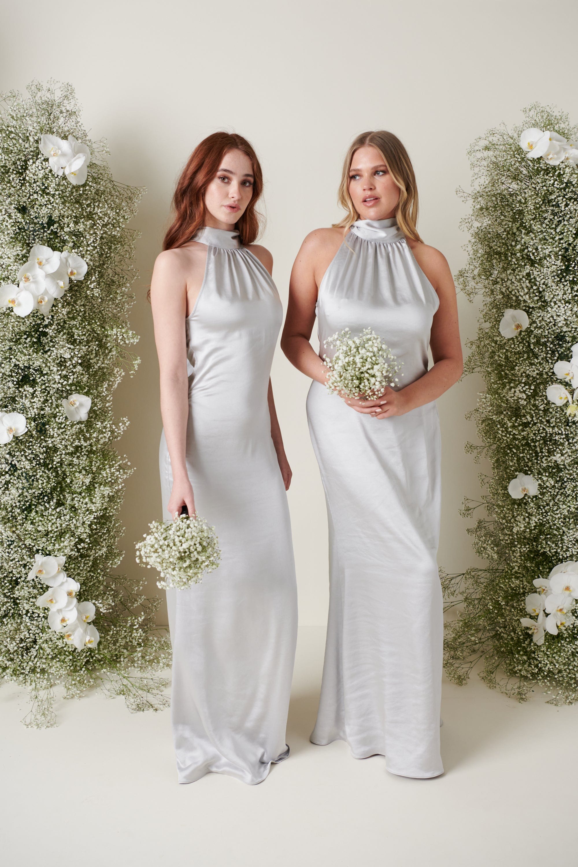 Odelle Maxi Bridesmaid Dress - Matte Silver