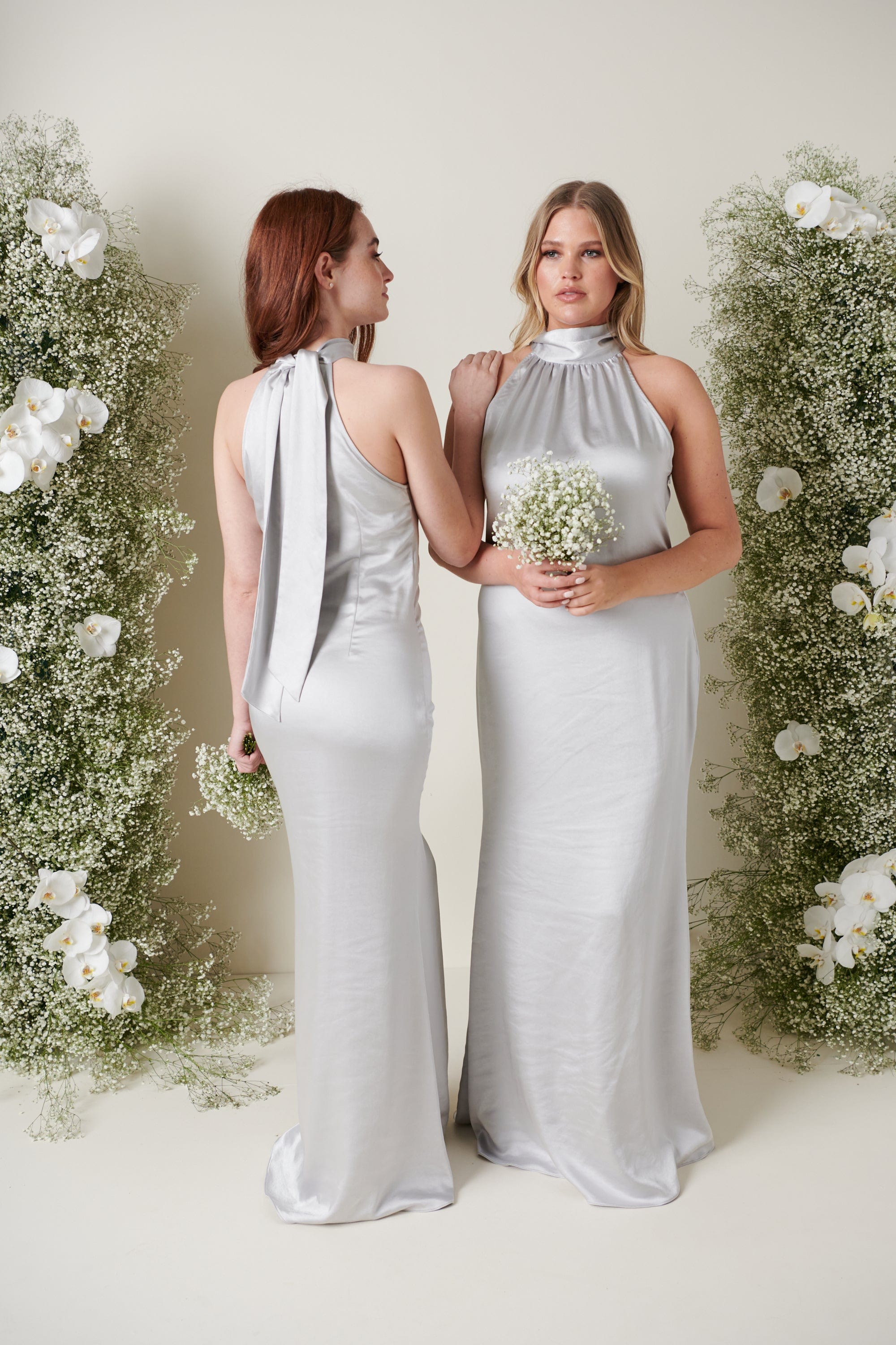 Odelle Maxi Bridesmaid Dress - Matte Silver