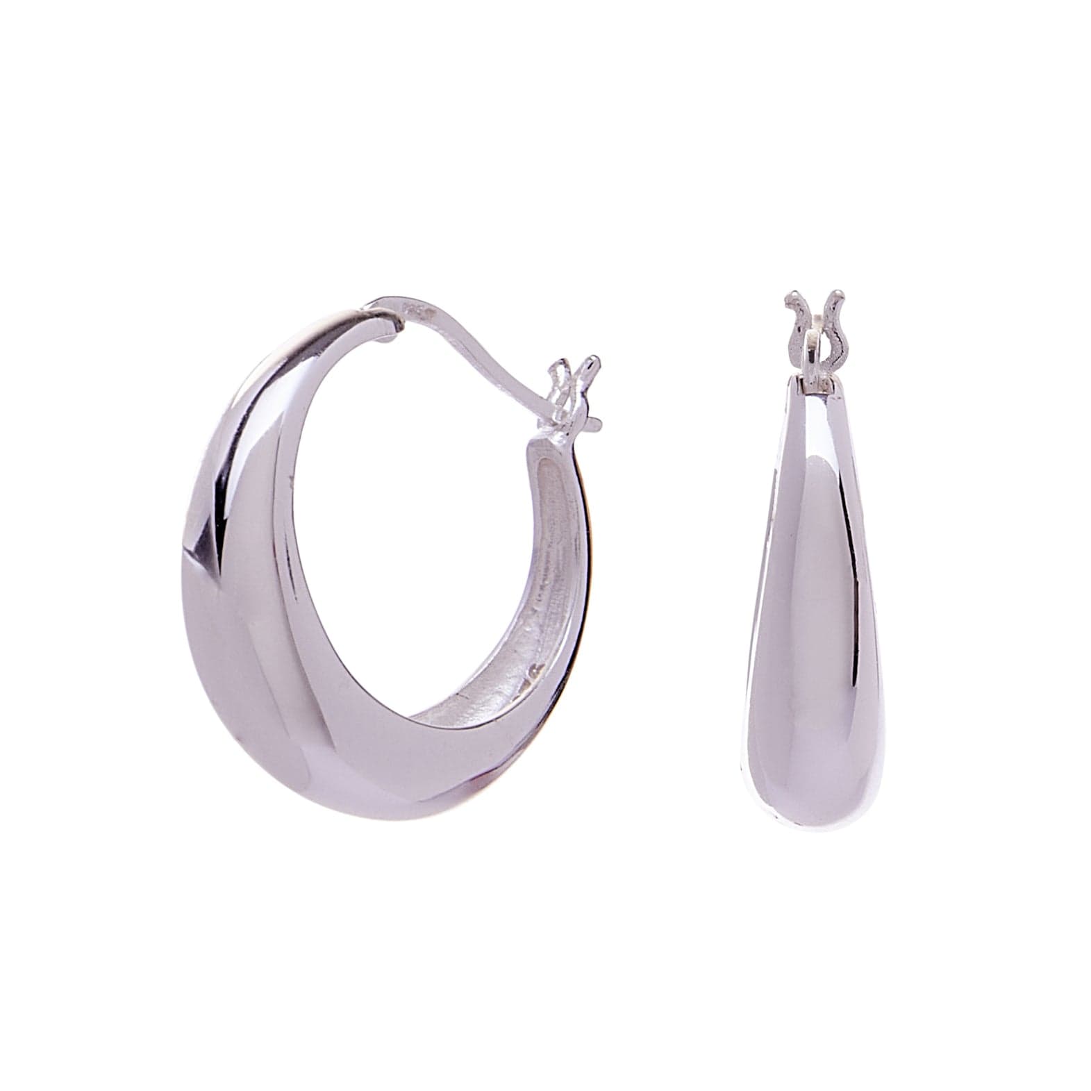 Eloma Boat Shaped Earrings - Recycled Silver