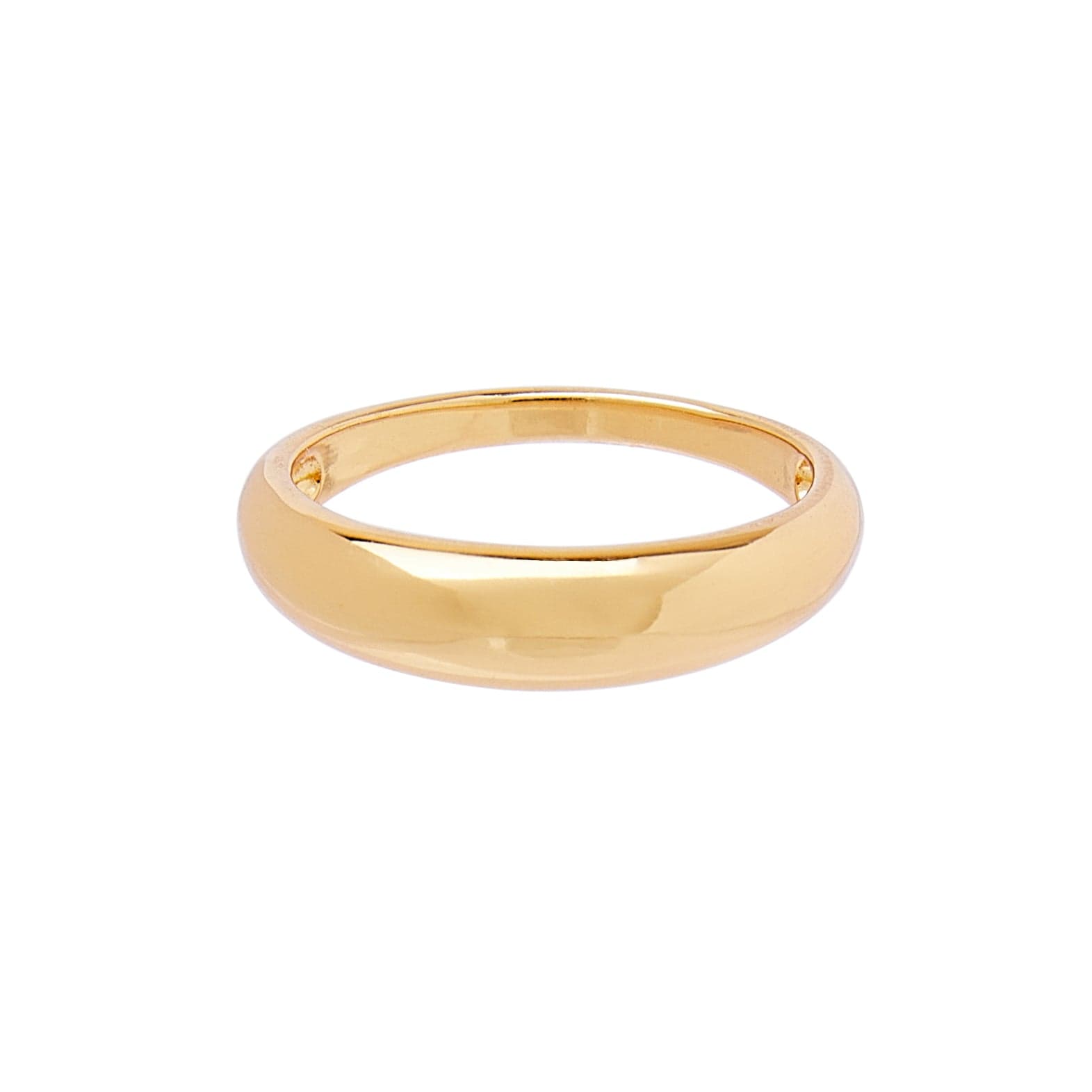 Renetta Thin Band Ring - Recycled Silver Gold Plated