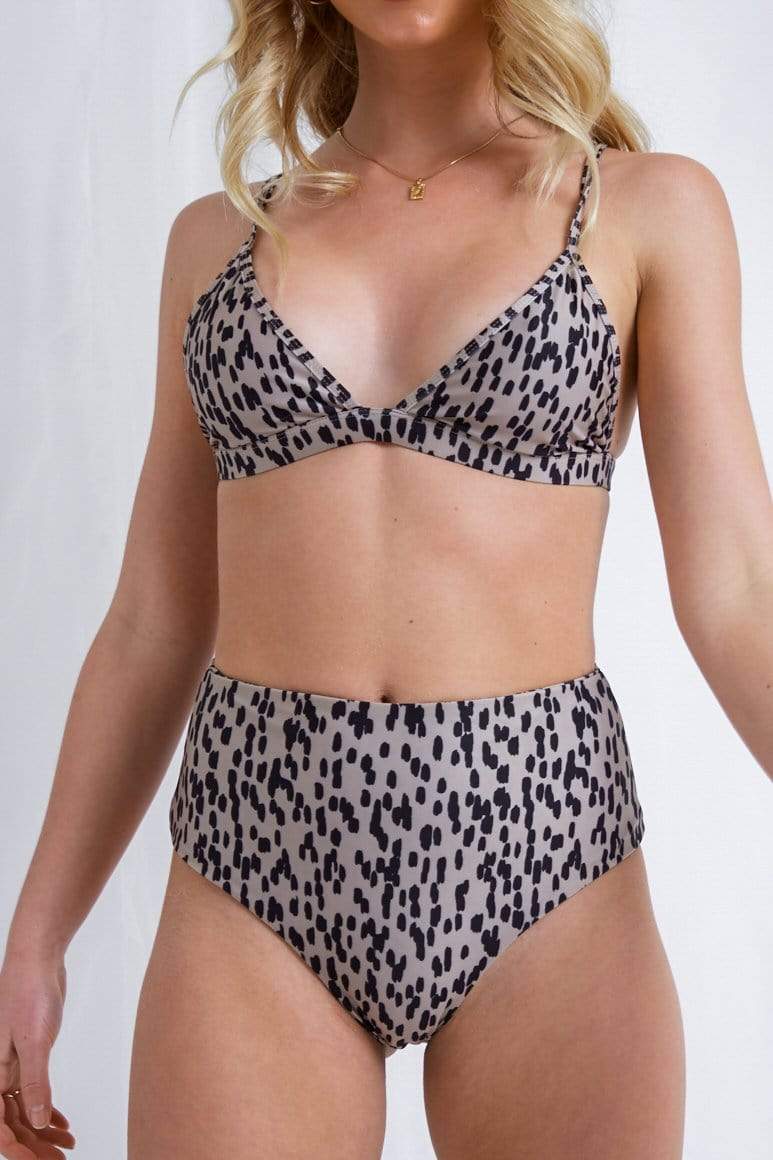 Leola Triangle Bikini Top - Brown, Swimwear - Pretty Lavish (2078836293725)