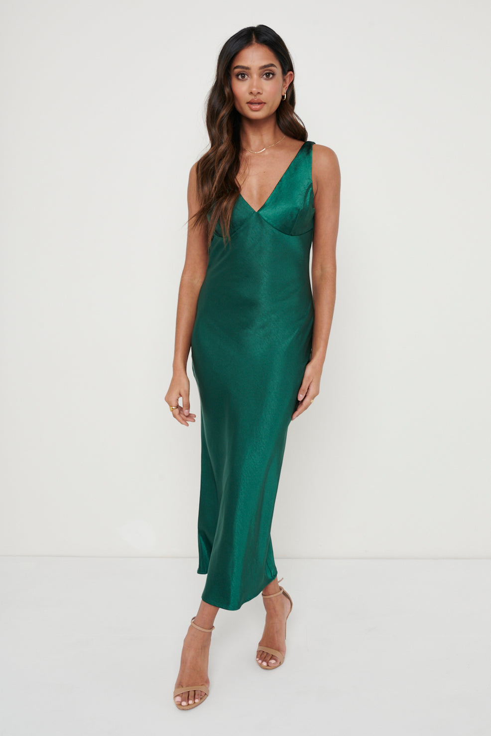 Piper Midi Dress - Emerald Green