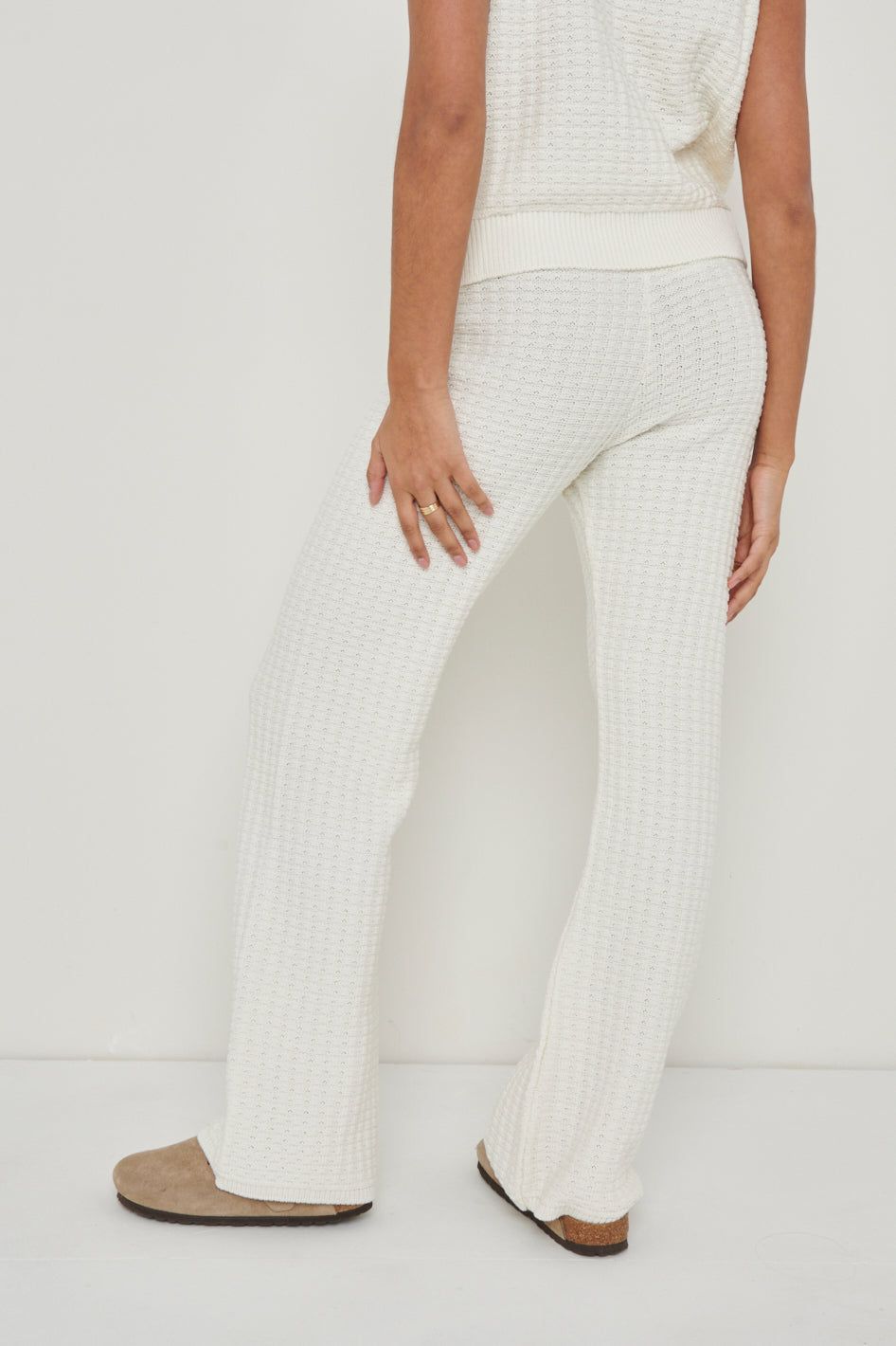 Quinn Crochet Knit Bottoms - White