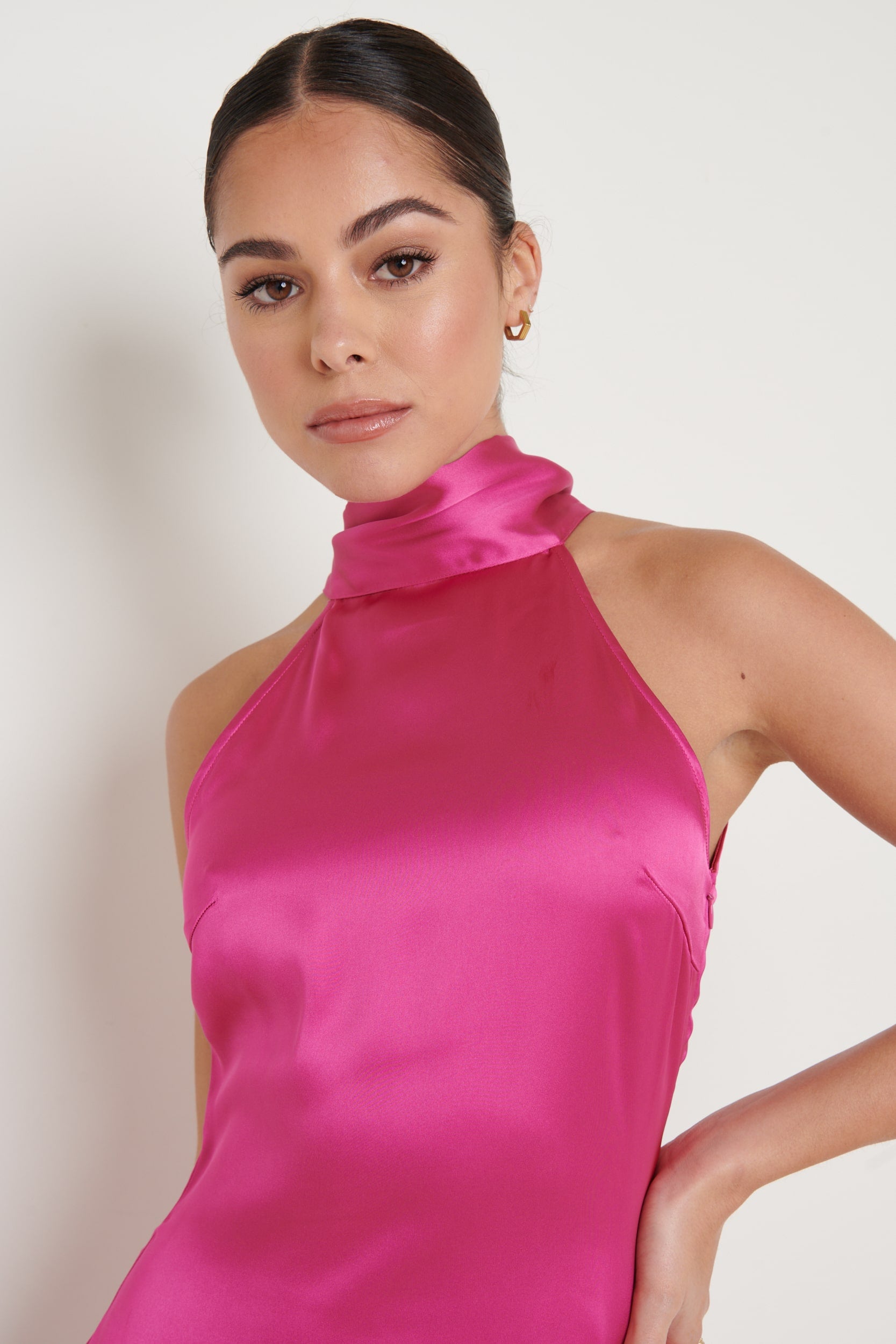 Raleigh Halter Neck Tie Dress Fuschia Pretty Lavish raleigh-halter-neck-tie-dress-fuschia-pretty-lavish