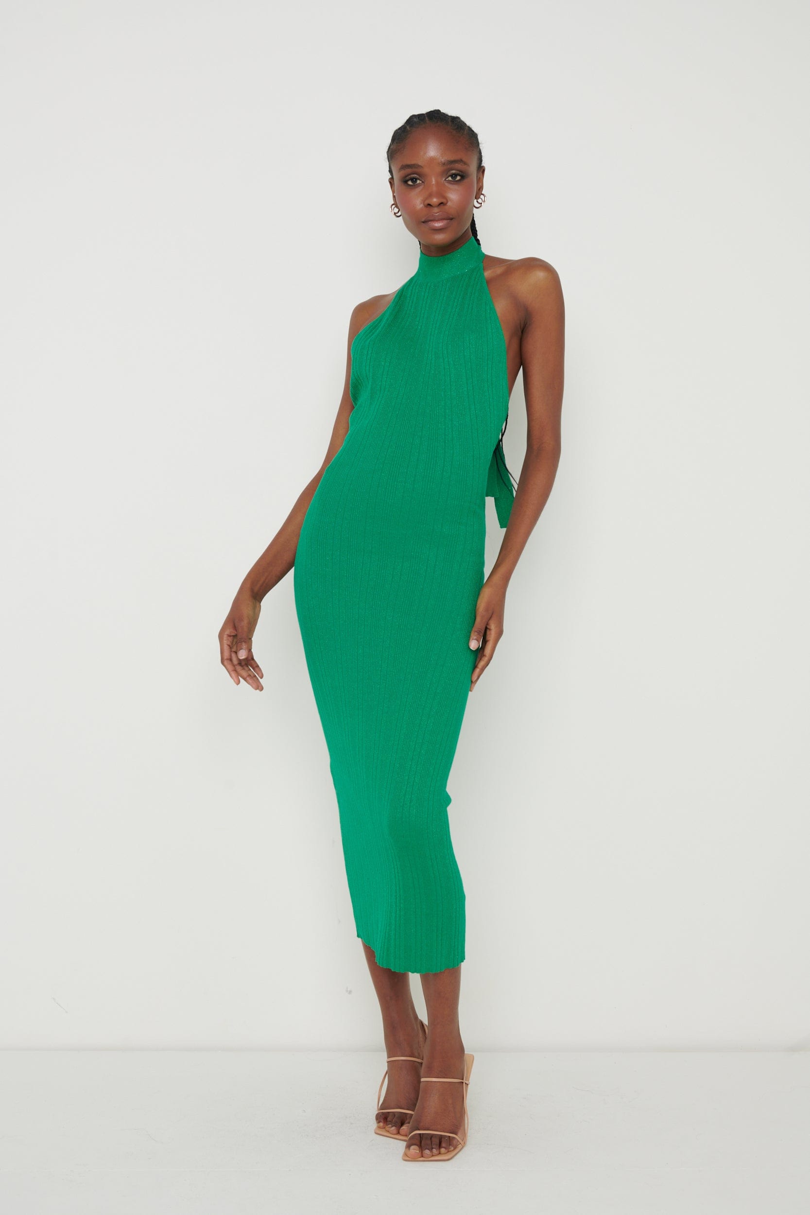 Raleigh Knit Midaxi Dress - Emerald Green