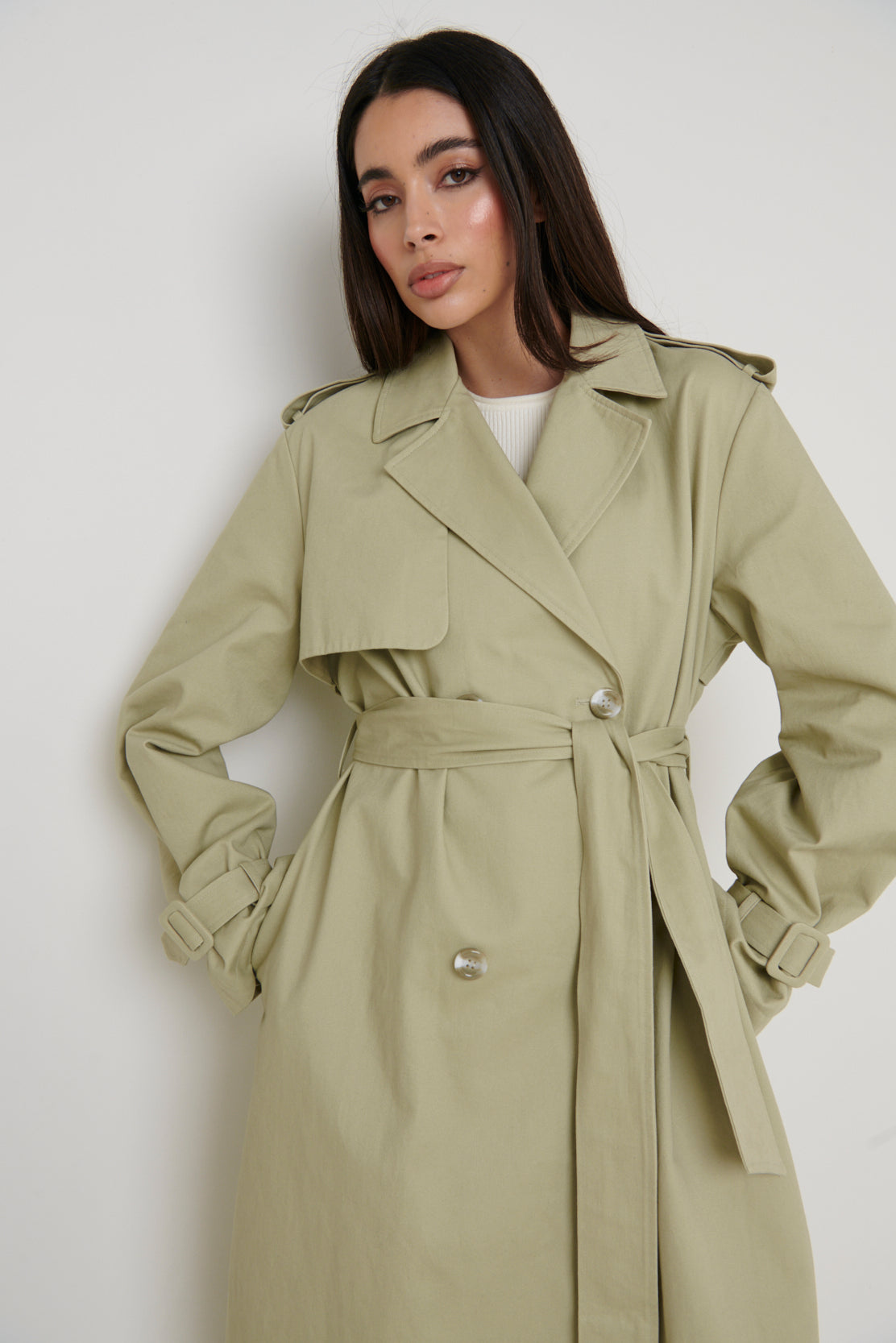 Trench oversize River - Olive
