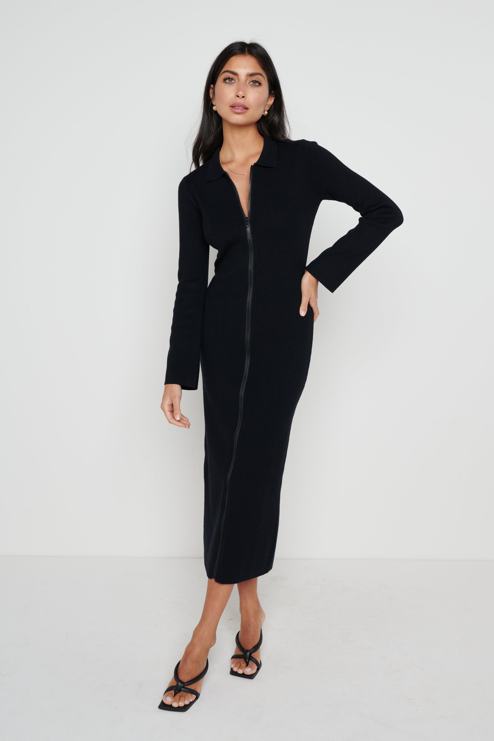 Savannah Knit Dress- Black – Pretty Lavish