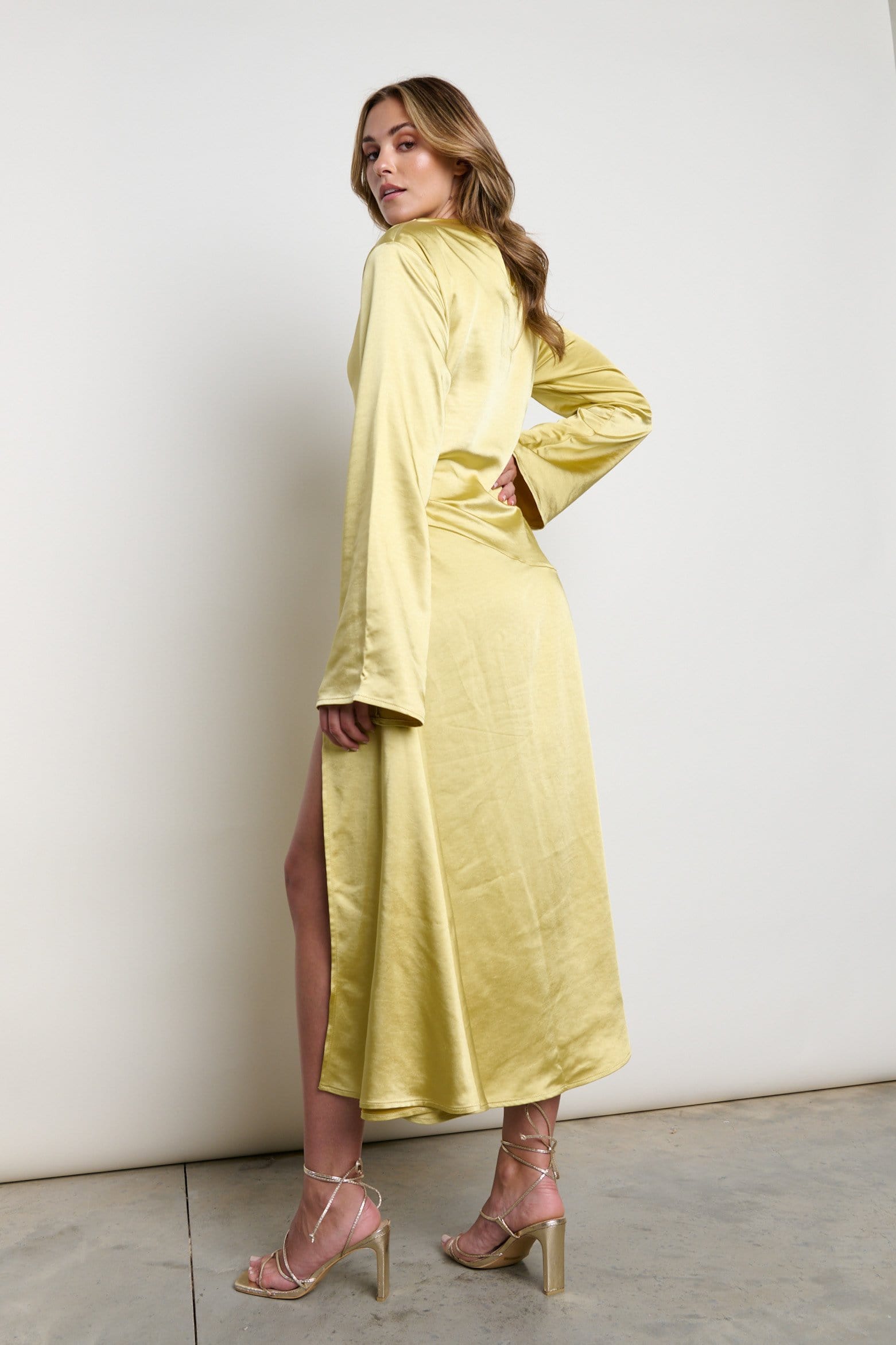 Celine Midi Dress - Yellow Ochre