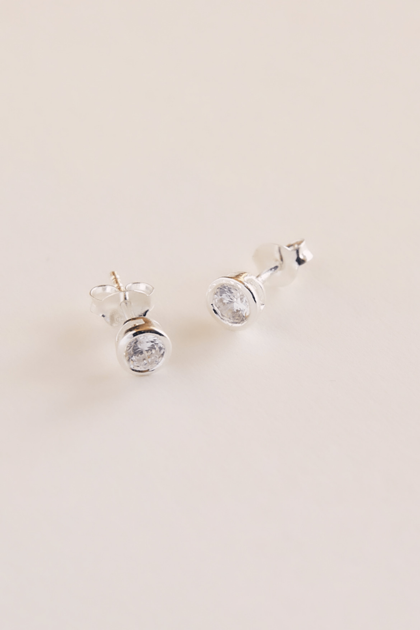 Zyanna Gem Stone Stud Earring - Recycled Silver