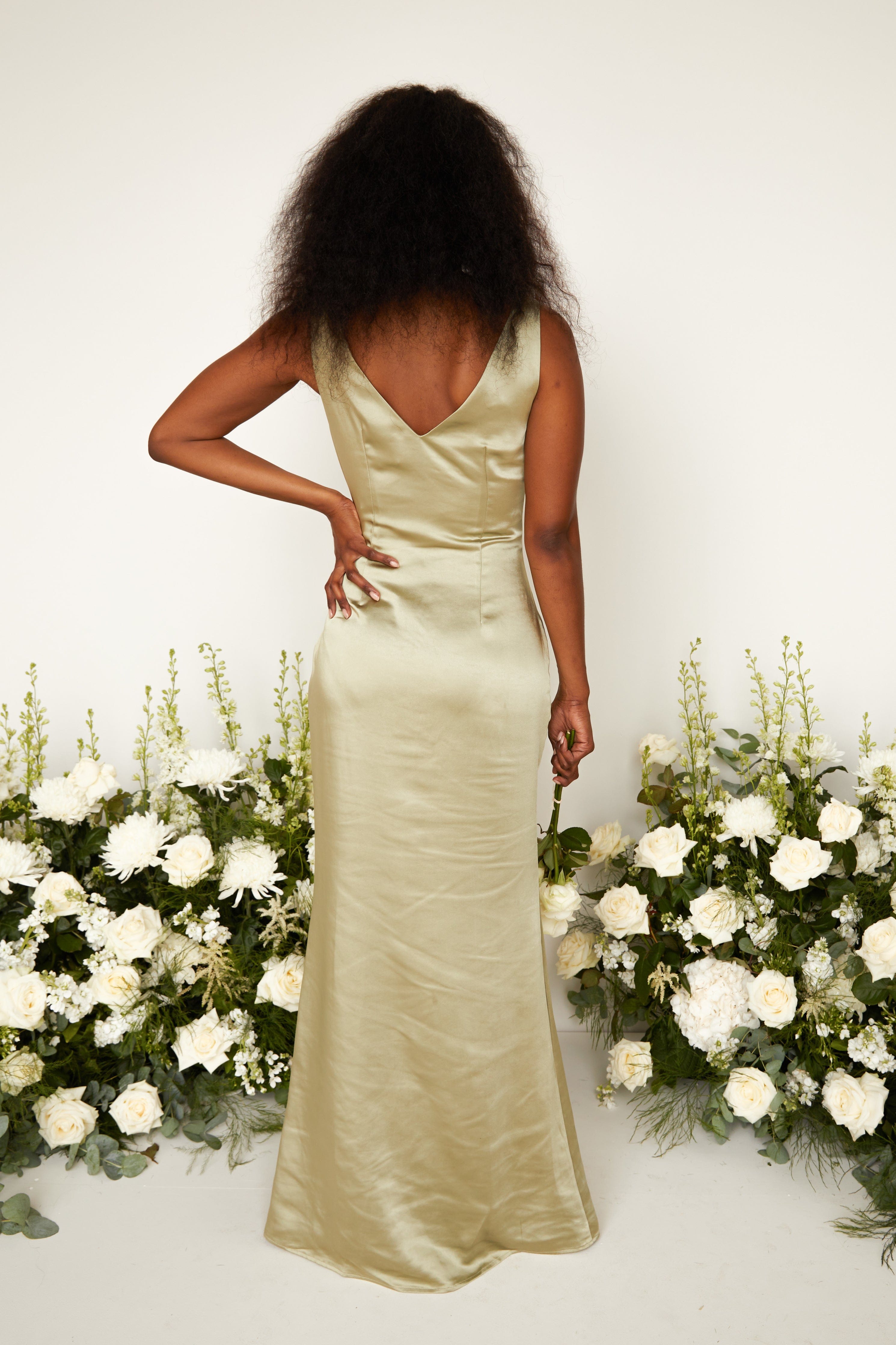 Esmee Maxi Bridesmaid Dress - Matte Olive