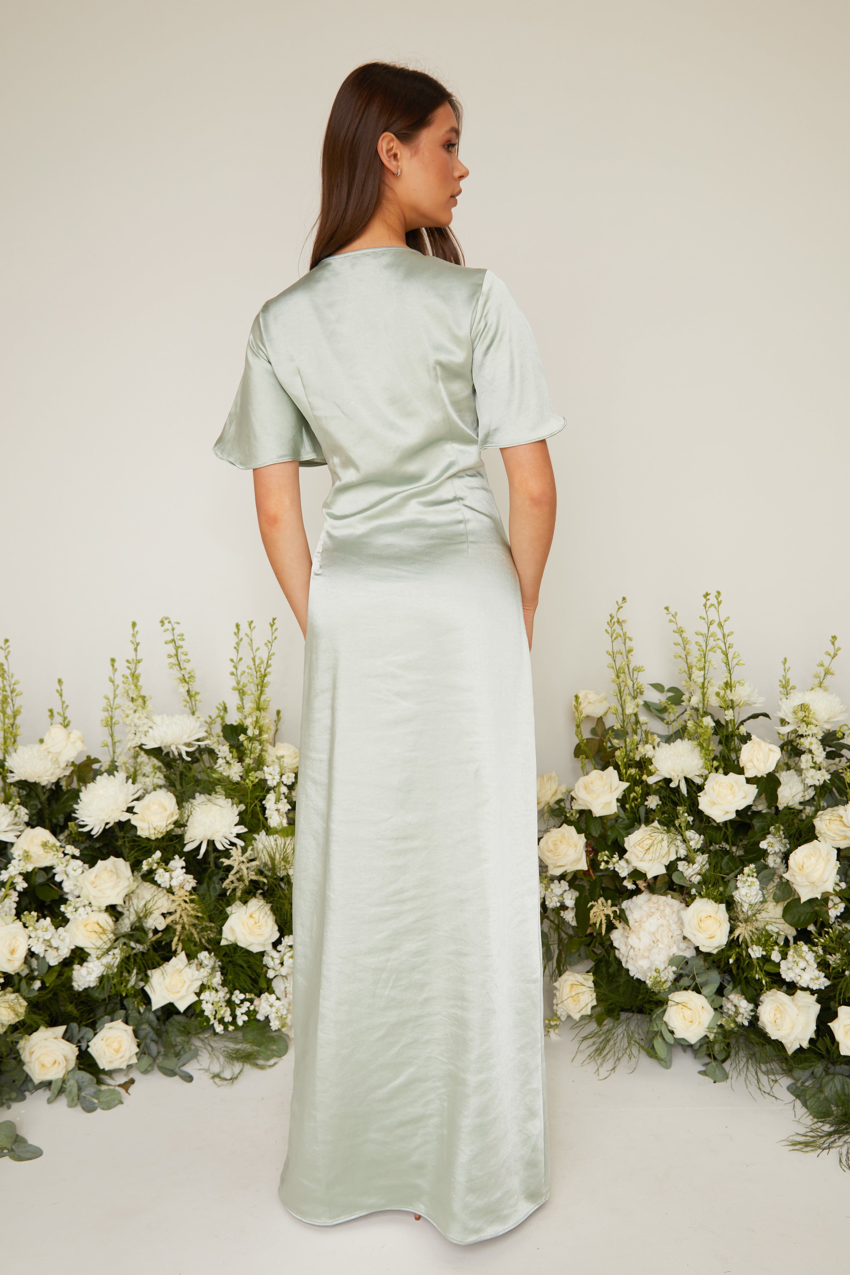 Naya Maxi Bridesmaid Dress - Matte Sage